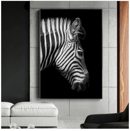 Black And White Animal Zebra Wall Art Canvas Painting Wall Poster Living Room Decor Black And White Animal Zebra Wall Art Canvas Painting Wall Poster Living Room Decor